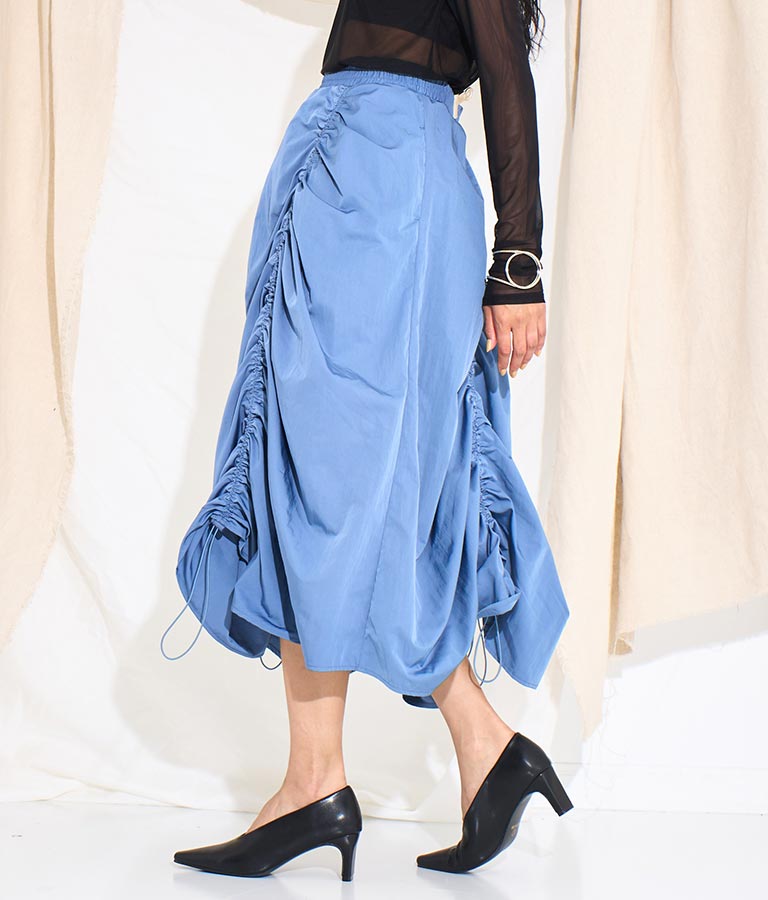 タフタ ドローストリング スカート 361-9492