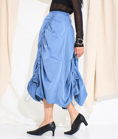 タフタ ドローストリング スカート 361-9492