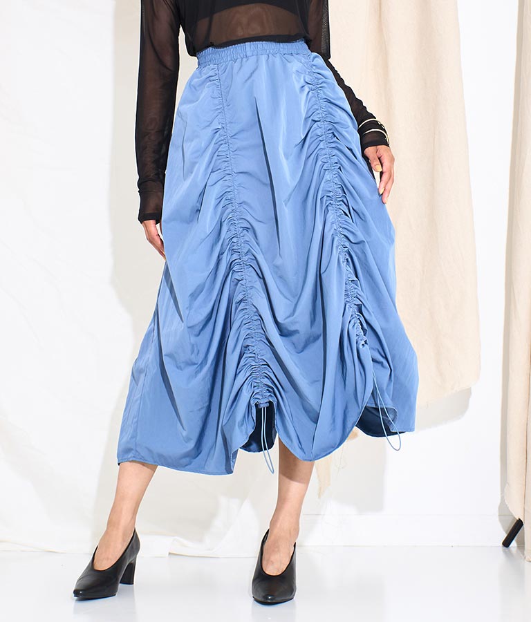 タフタ ドローストリング スカート 361-9492