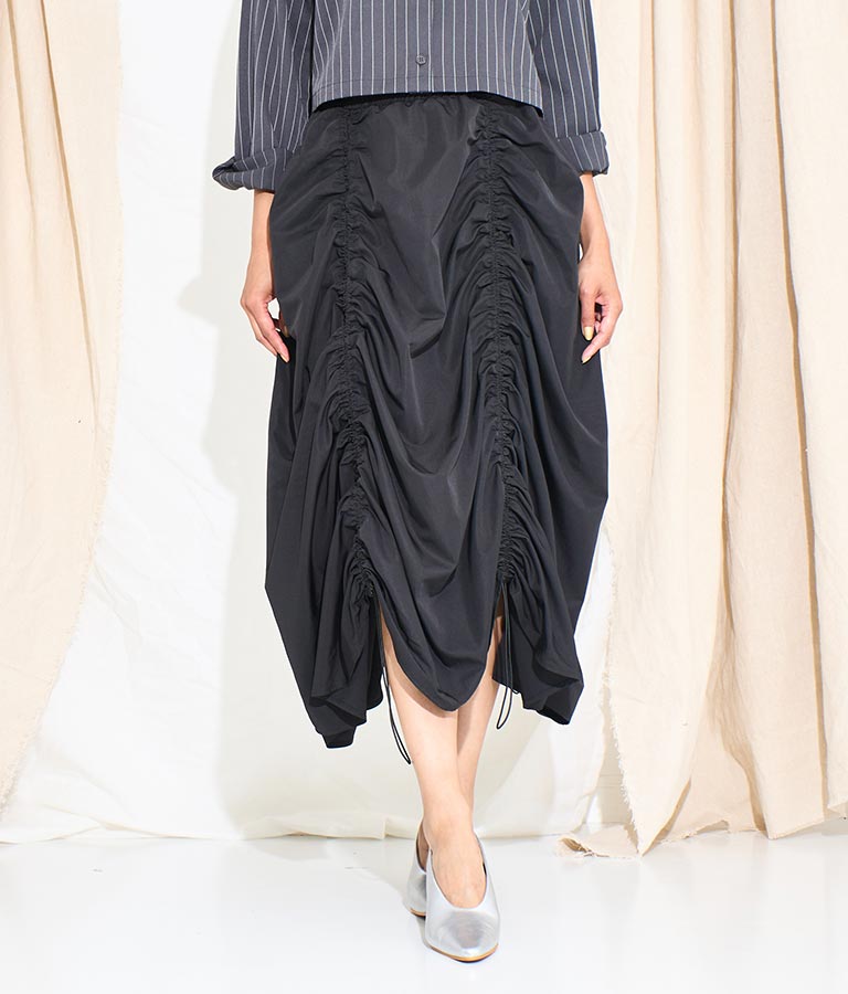 タフタ ドローストリング スカート 361-9492