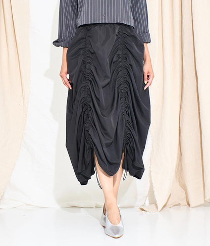タフタ ドローストリング スカート 361-9492