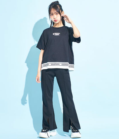 フェイクレイヤード トップス Tシャツ 913-7369