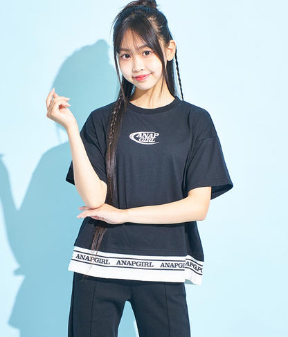 フェイクレイヤード トップス Tシャツ 913-7369