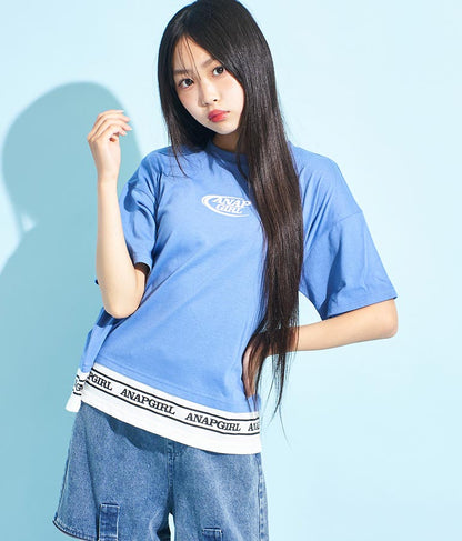 フェイクレイヤード トップス Tシャツ 913-7369