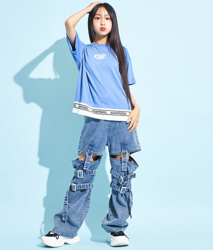 フェイクレイヤード トップス Tシャツ 913-7369