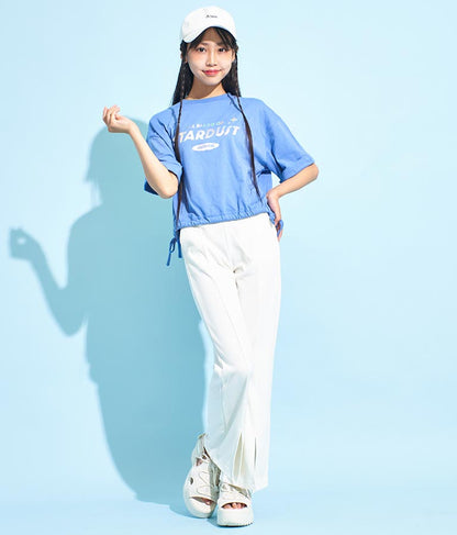 サイド リボン ホログラム プリント Tシャツ 913-7371