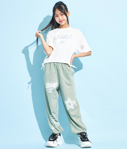 サイド リボン ホログラム プリント Tシャツ 913-7371