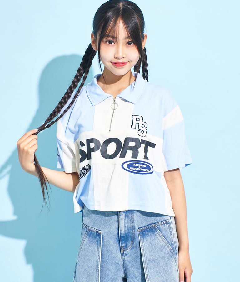 ANAP R+S【 リラスポ 】ハーフジップ ユニフォーム トップス ( ユニセックス アイテム、吸水速乾加工) 913-7485