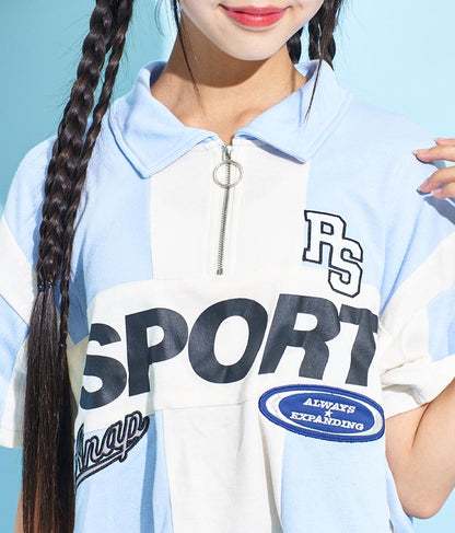 ANAP R+S【 リラスポ 】ハーフジップ ユニフォーム トップス ( ユニセックス アイテム、吸水速乾加工) 913-7485