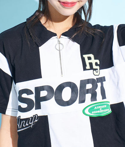 ANAP R+S【 リラスポ 】ハーフジップ ユニフォーム トップス ( ユニセックス アイテム、吸水速乾加工) 913-7485