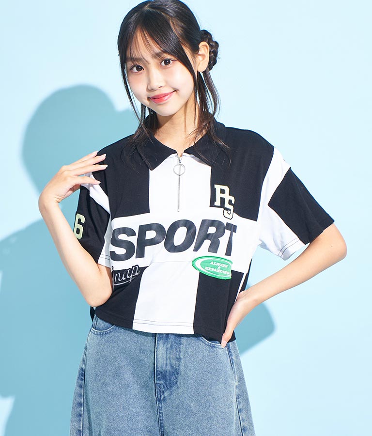 ANAP R+S【 リラスポ 】ハーフジップ ユニフォーム トップス ( ユニセックス アイテム、吸水速乾加工) 913-7485