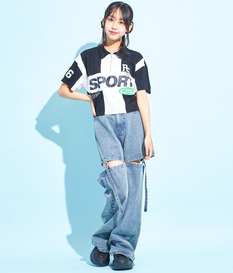 ANAP R+S【 リラスポ 】ハーフジップ ユニフォーム トップス ( ユニセックス アイテム、吸水速乾加工) 913-7485