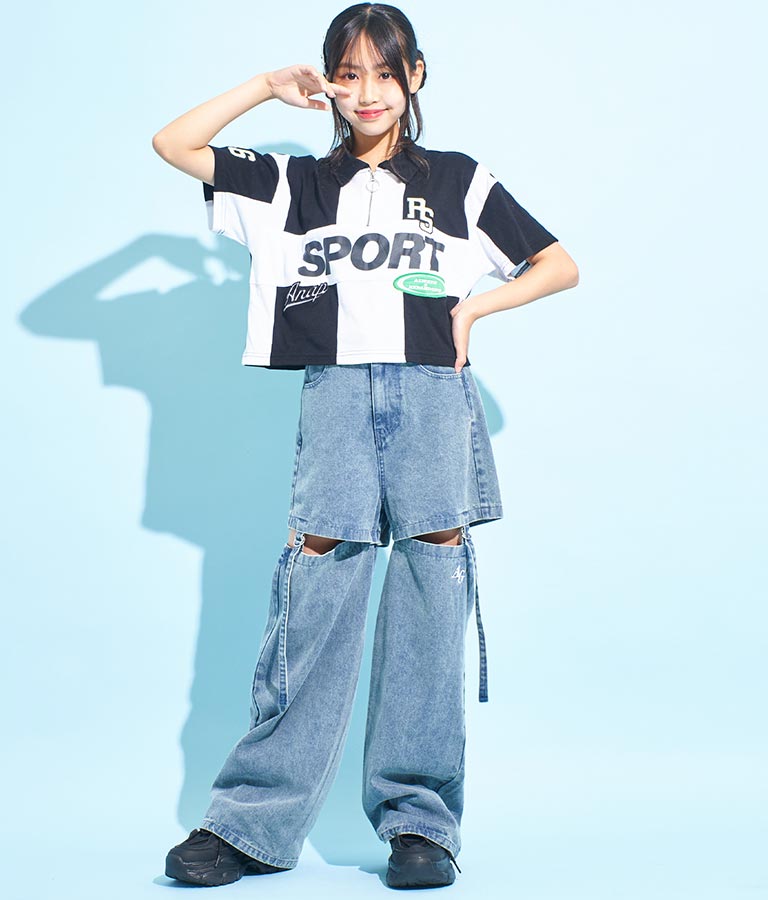 ANAP R+S【 リラスポ 】ハーフジップ ユニフォーム トップス ( ユニセックス アイテム、吸水速乾加工) 913-7485