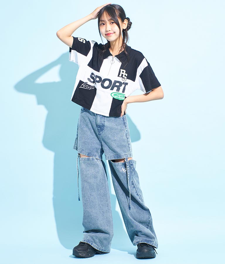 ANAP R+S【 リラスポ 】ハーフジップ ユニフォーム トップス ( ユニセックス アイテム、吸水速乾加工) 913-7485