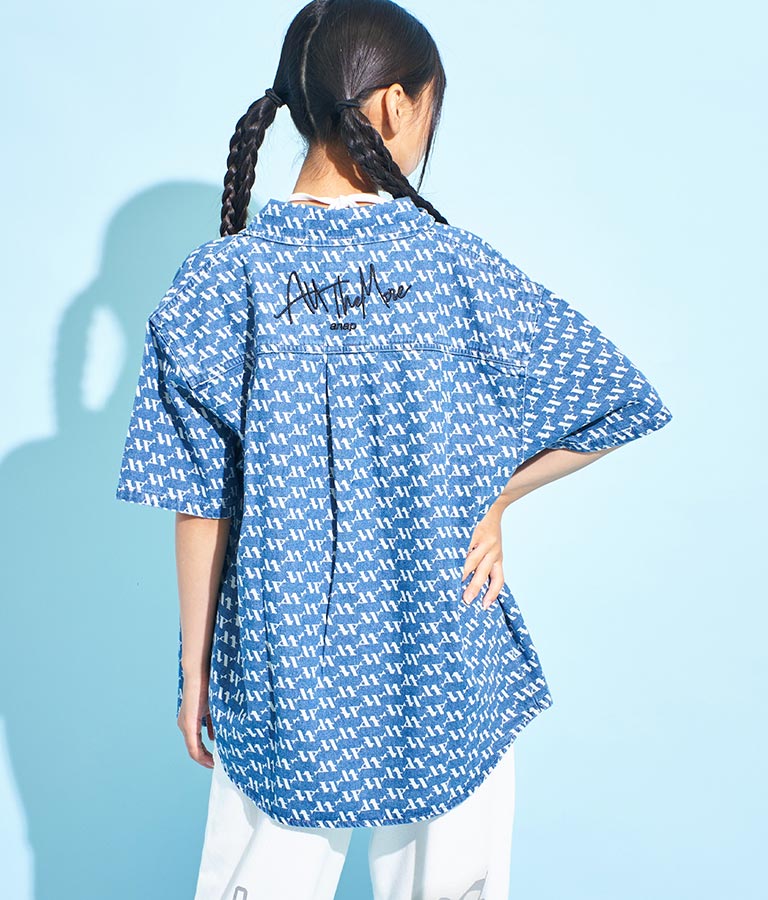 R+Sモノグラムデニムシャツ【親子・キッズお揃い】 914-7180