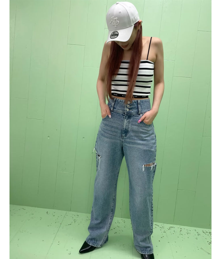 【ティーンズライン】ジャガード テープ ロゴ ブラトップ （M、Lサイズ展開） 913-7507