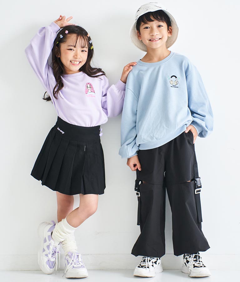 ワンポイント 刺繍 ミニ裏毛 トレーナー 423-2892