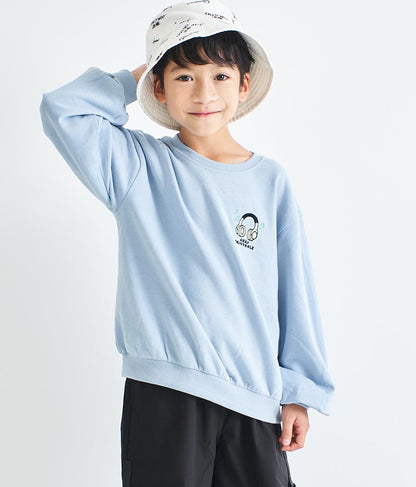 ワンポイント 刺繍 ミニ裏毛 トレーナー 423-2892