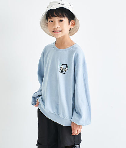 ワンポイント 刺繍 ミニ裏毛 トレーナー 423-2892