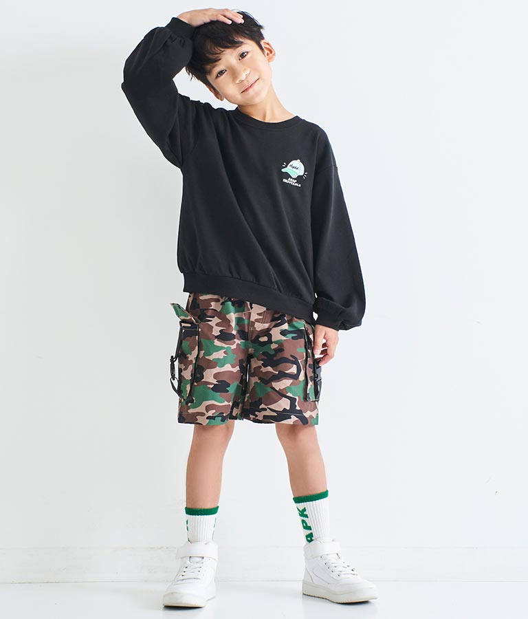 ワンポイント 刺繍 ミニ裏毛 トレーナー 423-2892