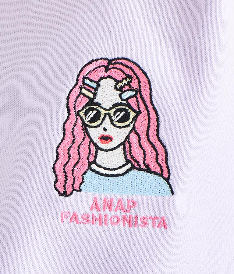 ワンポイント 刺繍 ミニ裏毛 トレーナー 423-2892