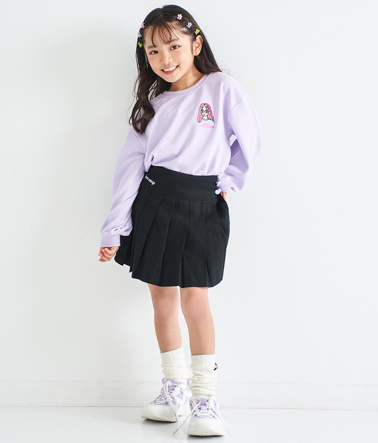 ワンポイント 刺繍 ミニ裏毛 トレーナー 423-2892