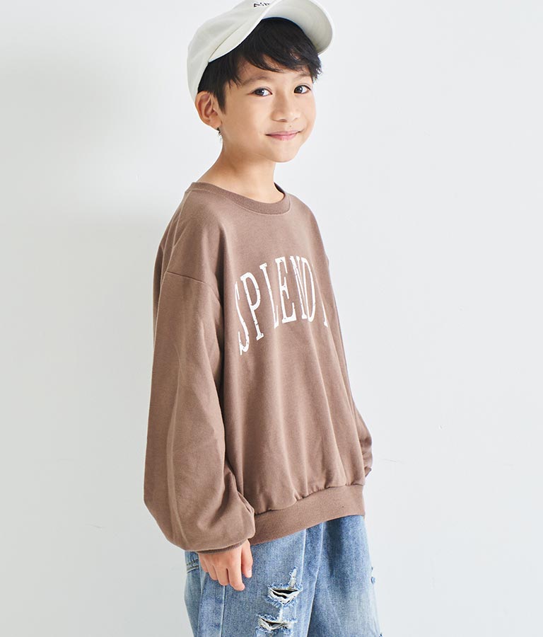 かすれプリントミニ裏毛トレーナー 423-2893