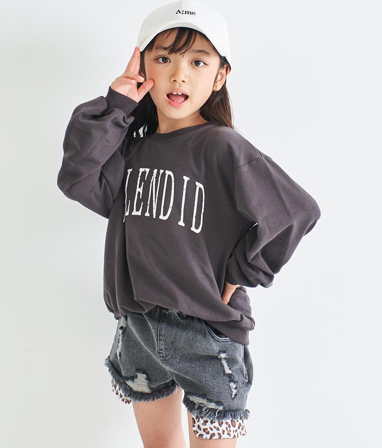 かすれプリントミニ裏毛トレーナー 423-2893