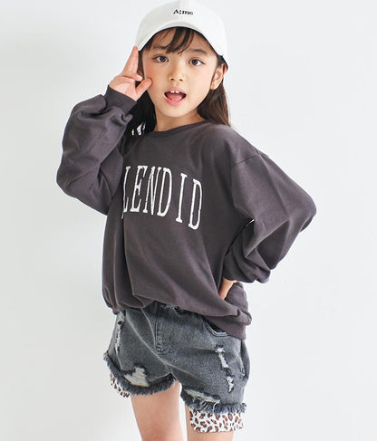 かすれプリントミニ裏毛トレーナー 423-2893