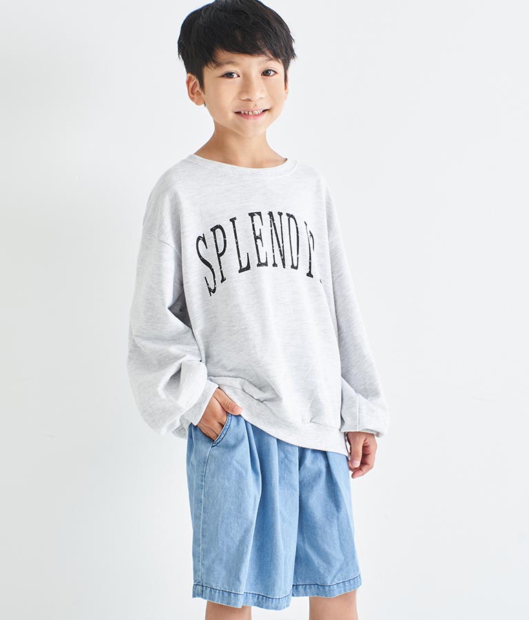 かすれプリントミニ裏毛トレーナー 423-2893