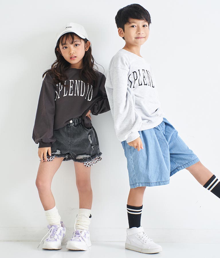 かすれプリントミニ裏毛トレーナー 423-2893