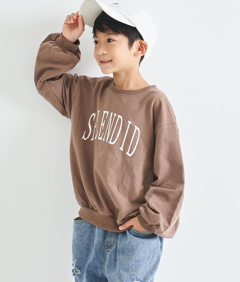 かすれプリントミニ裏毛トレーナー 423-2893