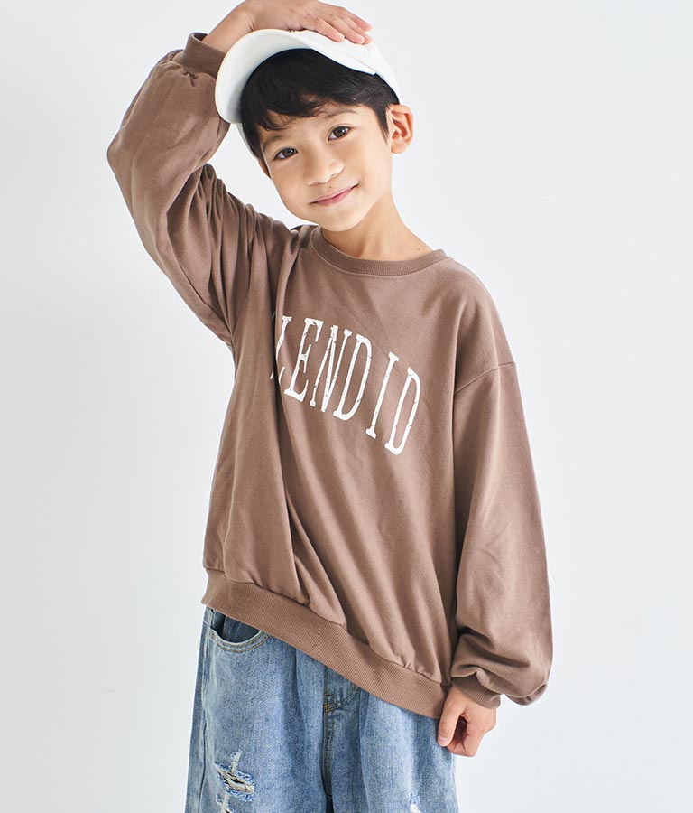 かすれプリントミニ裏毛トレーナー 423-2893