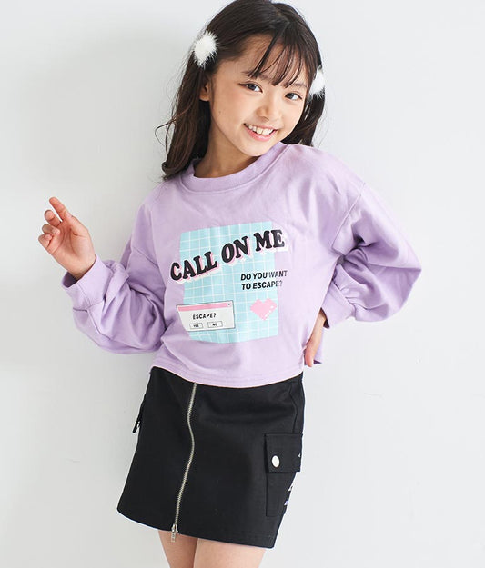 シート プリント ミニ 裏毛 トレーナー 423-2956