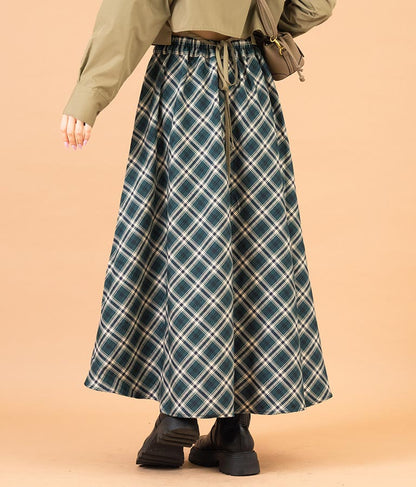 バイヤスチェックフレアスカート 521-6728