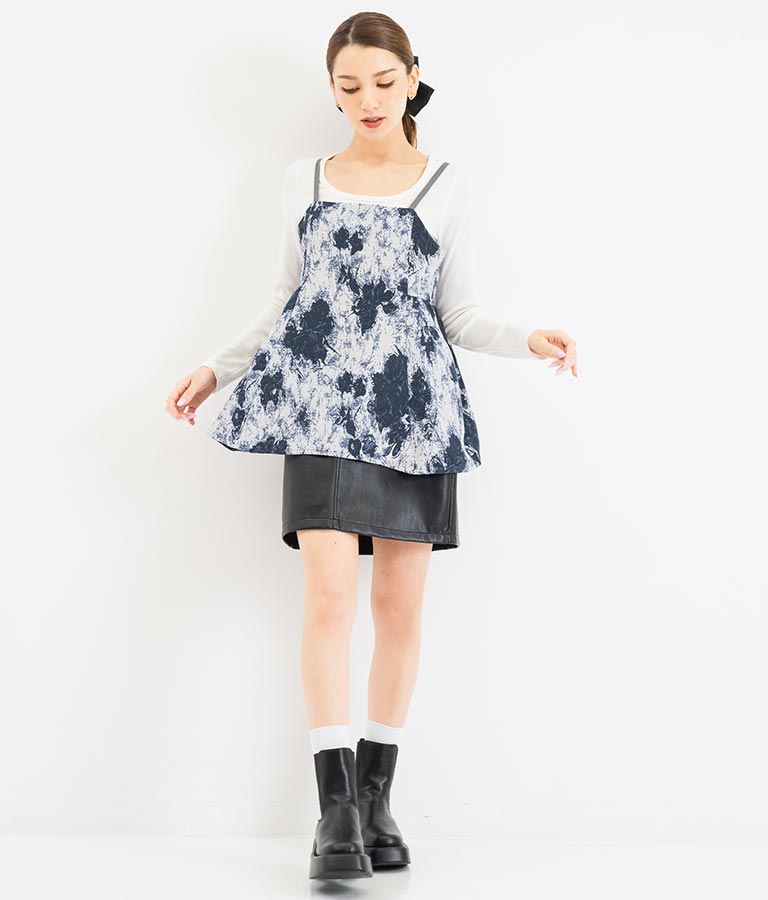 フェイクレザー ミニ スカート 521-6741