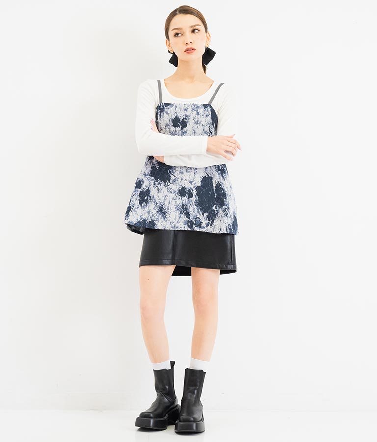 フェイクレザー ミニ スカート 521-6741