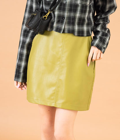 フェイクレザー ミニ スカート 521-6741