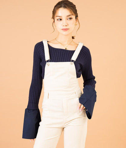 袖切り替え ベルスリーブ ニット 523-6781