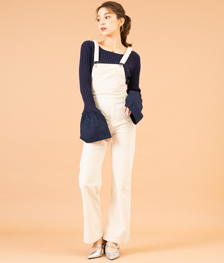 袖切り替え ベルスリーブ ニット 523-6781