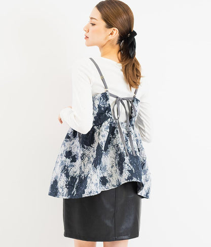 ゴブラン ジャガード ペプラム ビスチェ 523-6790