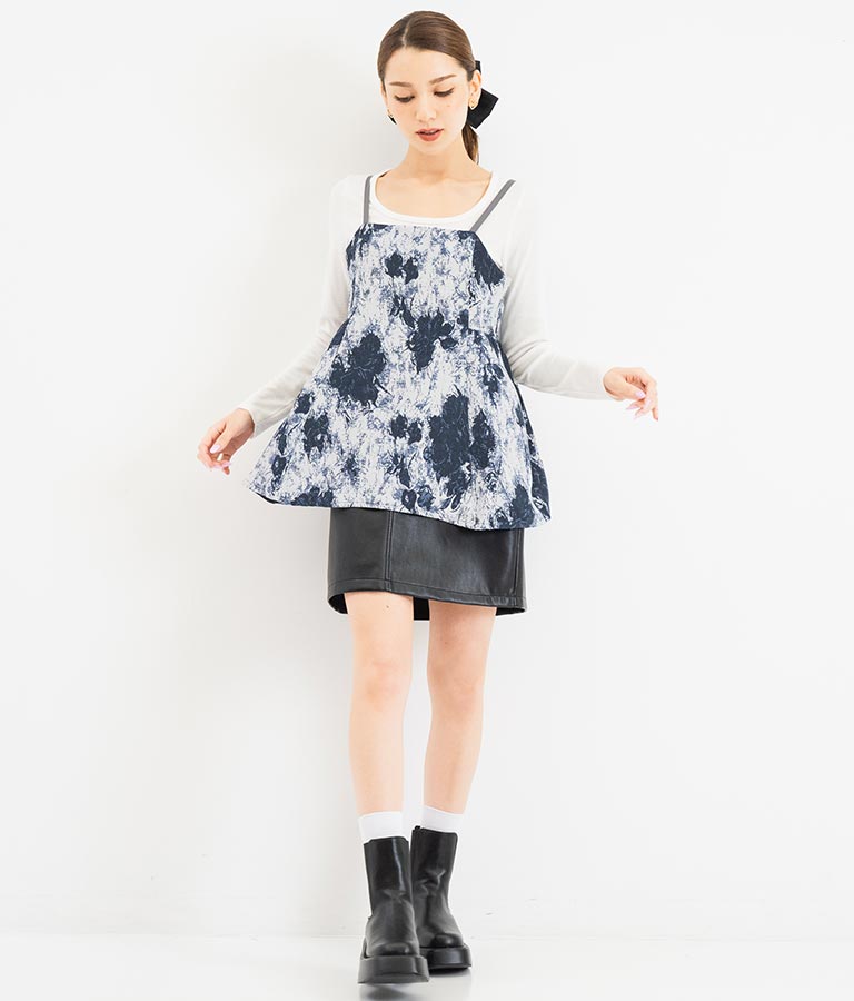 ゴブラン ジャガード ペプラム ビスチェ 523-6790