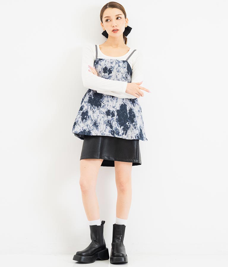 ゴブラン ジャガード ペプラム ビスチェ 523-6790