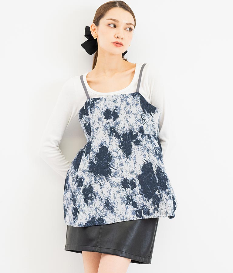 ゴブラン ジャガード ペプラム ビスチェ 523-6790