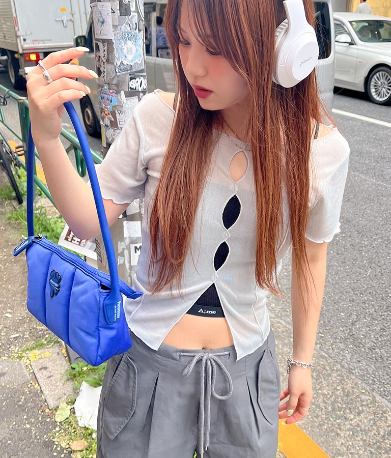 【ティーンズライン】ジャガード テープ ロゴ ブラトップ （M、Lサイズ展開） 913-7507