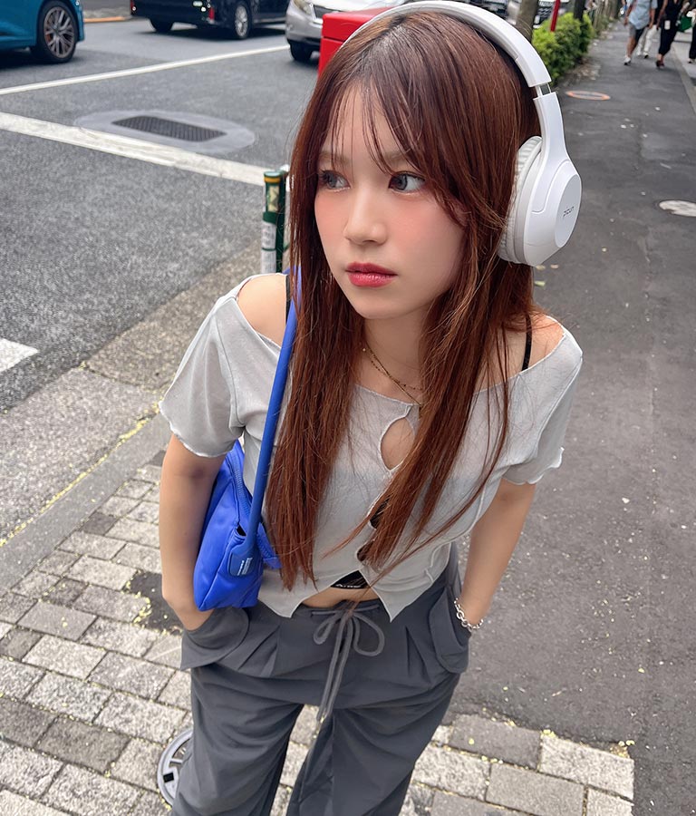 【ティーンズライン】2WAY シアー トップス （M､Lサイズ展開） 913-7548