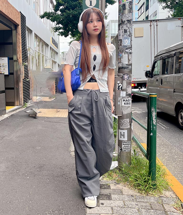 【ティーンズライン】2WAY シアー トップス （M､Lサイズ展開） 913-7548