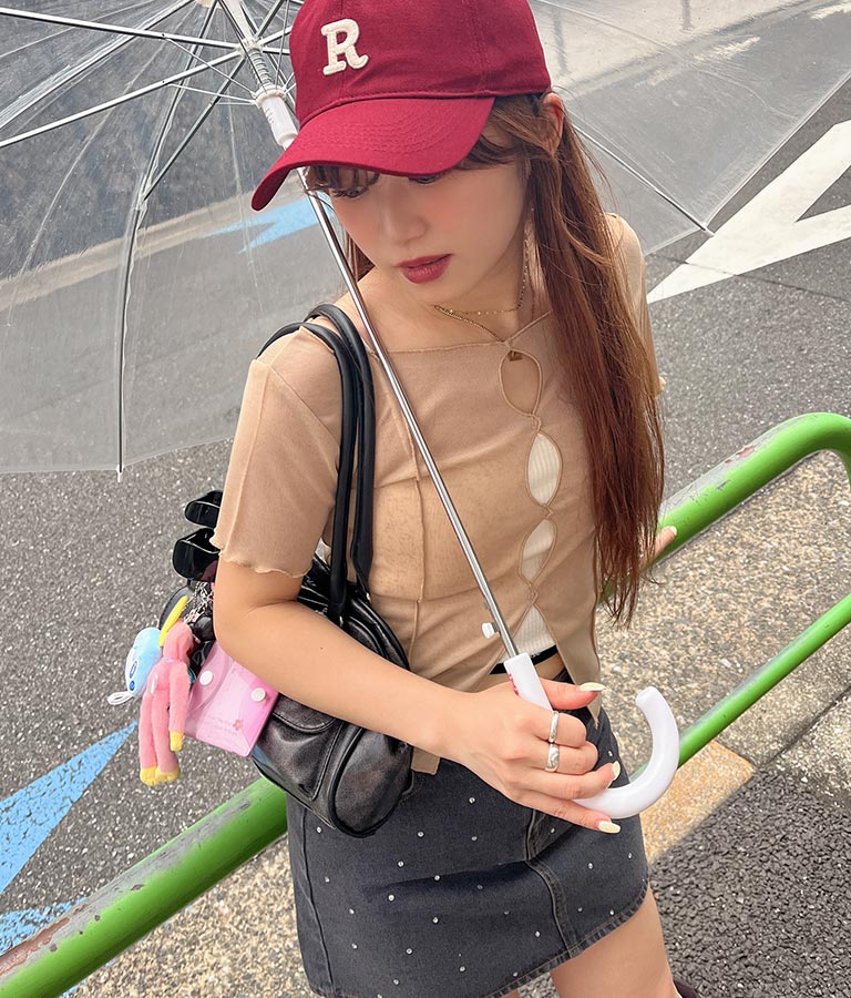 【ティーンズライン】2WAY シアー トップス （M､Lサイズ展開） 913-7548