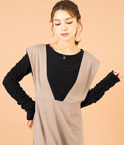 フェイクウールジャンパースカート 527-6757