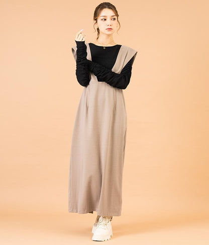 フェイクウールジャンパースカート 527-6757